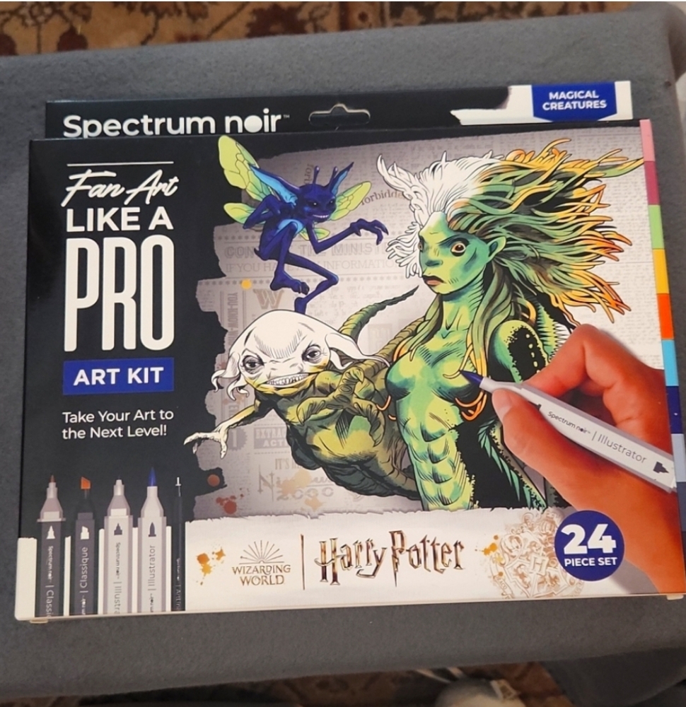 NWT Spectrum Noir Fan-Art Like a Pro Art Kit Magical Creatures 24 piece set